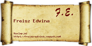 Freisz Edvina névjegykártya